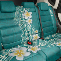 Plumeria Back Car Seat Cover Polynesian Tribal Frangipani Teal LT03 - Polynesian Pride