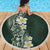 Plumeria Beach Blanket Polynesian Tribal Frangipani Green