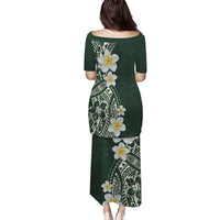 Plumeria Puletasi Polynesian Tribal Frangipani Green