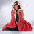 Plumeria Hooded Blanket Polynesian Tribal Frangipani Red