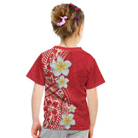 Plumeria Kid T Shirt Polynesian Tribal Frangipani Red