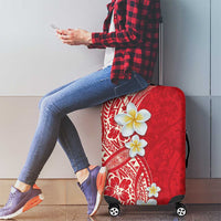 Plumeria Luggage Cover Polynesian Tribal Frangipani Red LT03 - Polynesian Pride