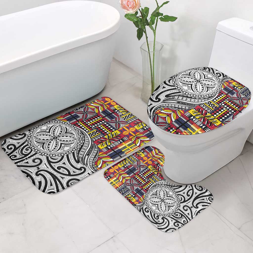 Niue Hiapo and Maori Decoration Tattoos Bathroom Set - Polynesian Pride