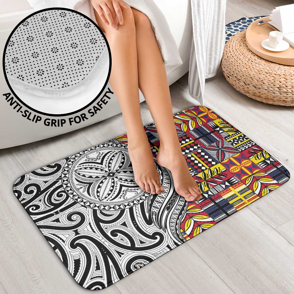 Niue Hiapo and Maori Decoration Tattoos Bathroom Set - Polynesian Pride