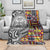 Niue Hiapo and Maori Decoration Tattoos Blanket - Polynesian Pride