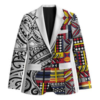 Niue Hiapo and Maori Decoration Tattoos Blazer - Polynesian Pride