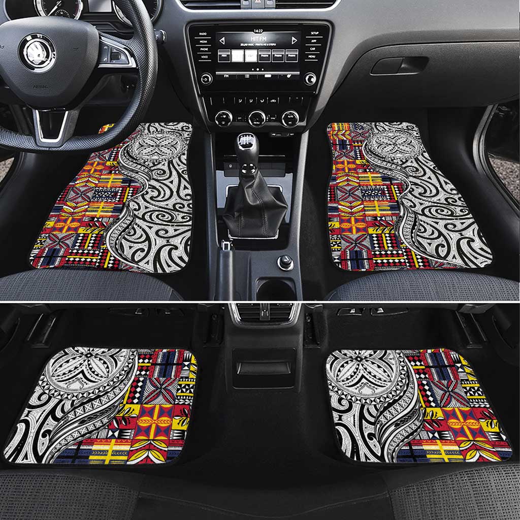Niue Hiapo and Maori Decoration Tattoos Car Mats - Polynesian Pride