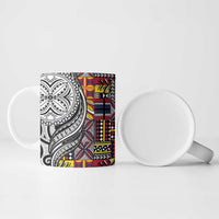 Niue Hiapo and Maori Decoration Tattoos Ceramic Mug - Polynesian Pride