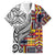 Niue Hiapo and Maori Decoration Tattoos Family Matching Off Shoulder Maxi Dress and Hawaiian Shirt - Polynesian Pride