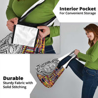 Niue Hiapo and Maori Decoration Tattoos Grocery Bag - Polynesian Pride