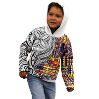 Niue Hiapo and Maori Decoration Tattoos Kid Hoodie - Polynesian Pride