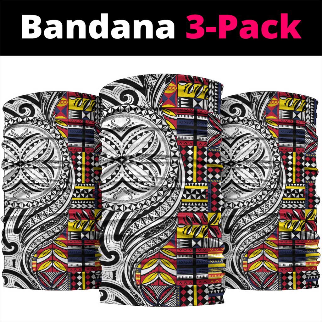 Niue Hiapo and Maori Decoration Tattoos Neck Gaiter - Polynesian Pride