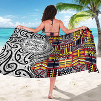 Niue Hiapo and Maori Decoration Tattoos Sarong - Polynesian Pride