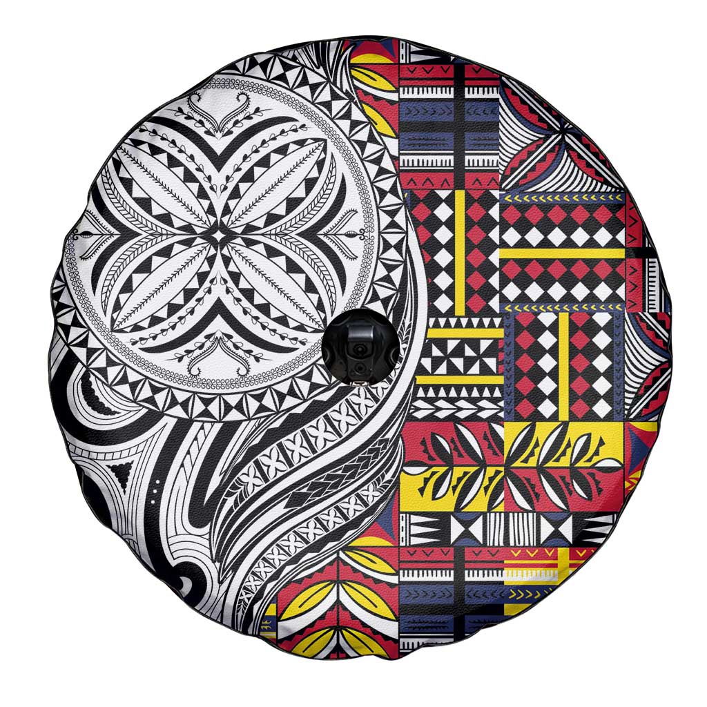 Niue Hiapo and Maori Decoration Tattoos Spare Tire Cover - Polynesian Pride