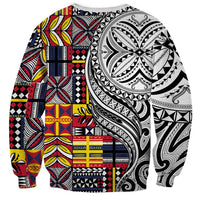 Niue Hiapo and Maori Decoration Tattoos Sweatshirt - Polynesian Pride
