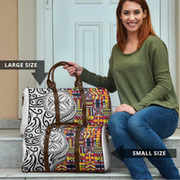 Niue Hiapo and Maori Decoration Tattoos Travel Bag - Polynesian Pride