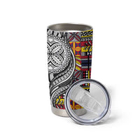 Niue Hiapo and Maori Decoration Tattoos Tumbler Cup - Polynesian Pride