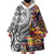 Niue Hiapo and Maori Decoration Tattoos Wearable Blanket Hoodie - Polynesian Pride