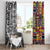 Niue Hiapo and Maori Decoration Tattoos Window Curtain - Polynesian Pride