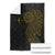Niue Polynesian Hiapo Tattoo Art Blanket Half Style Black Gold Color - Polynesian Pride