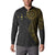 Niue Polynesian Hiapo Tattoo Art Button Sweatshirt Half Style Black Gold Color - Polynesian Pride