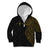 Niue Polynesian Hiapo Tattoo Art Kid Hoodie Half Style Black Gold Color - Polynesian Pride