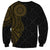 Niue Polynesian Hiapo Tattoo Art Sweatshirt Half Style Black Gold Color - Polynesian Pride