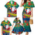 Personalised New Caledonia Christmas Family Matching Mermaid Dress and Hawaiian Shirt Santa Claus and Kanak Flag Mix Poinsettia Maori Pattern LT03 - Polynesian Pride