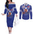 Toa Samoa Rugby Couples Matching Off The Shoulder Long Sleeve Dress and Long Sleeve Button Shirt Six Eight Five to The World