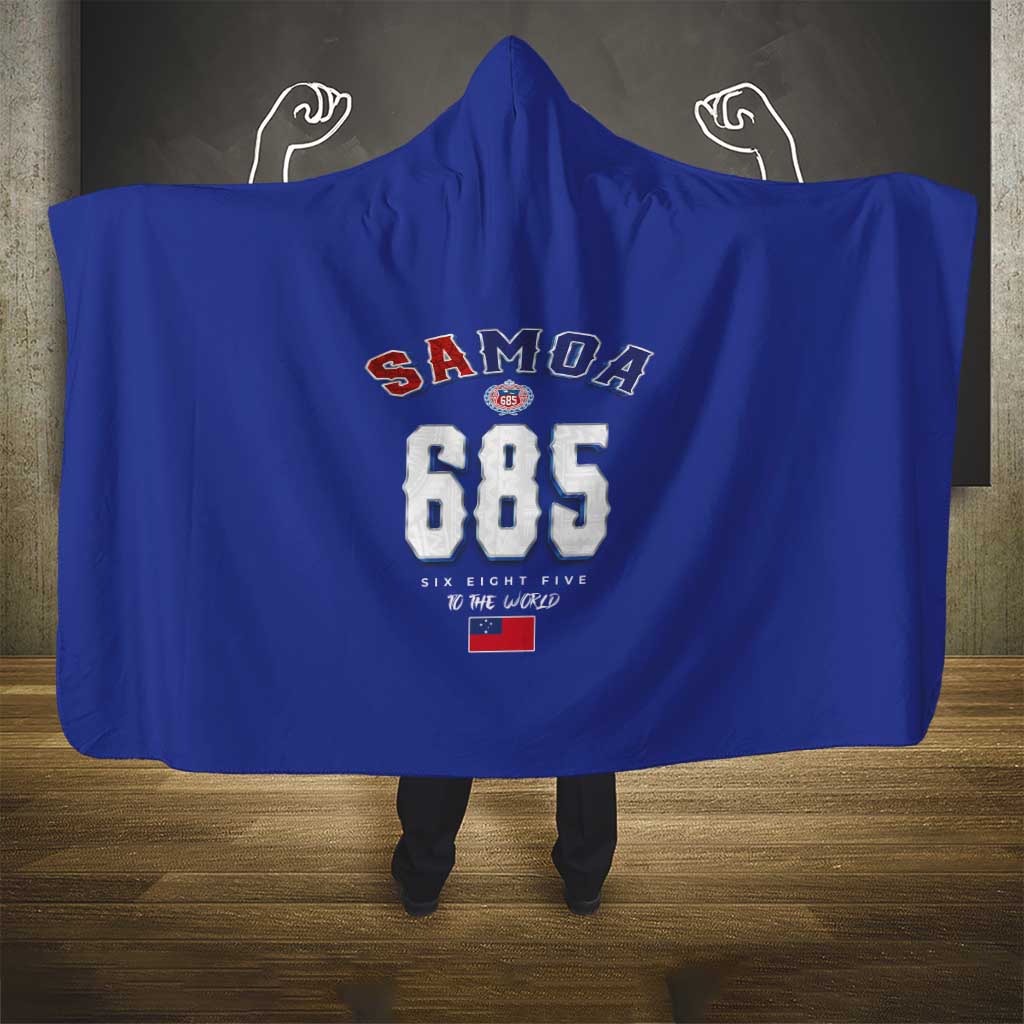 Toa Samoa Rugby Hooded Blanket Six Eight Five to The World