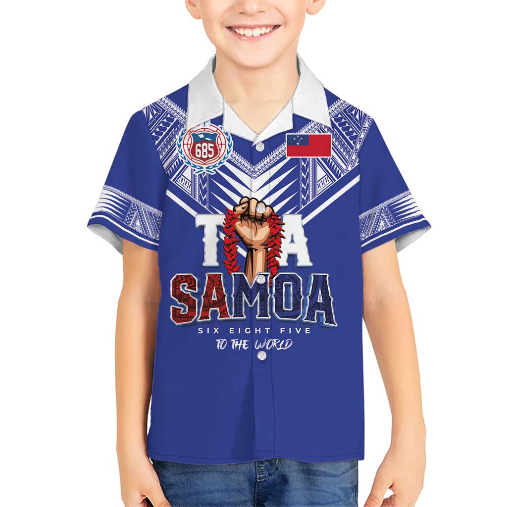 Toa Samoa Rugby Kid Hawaiian Shirt Six Eight Five to The World