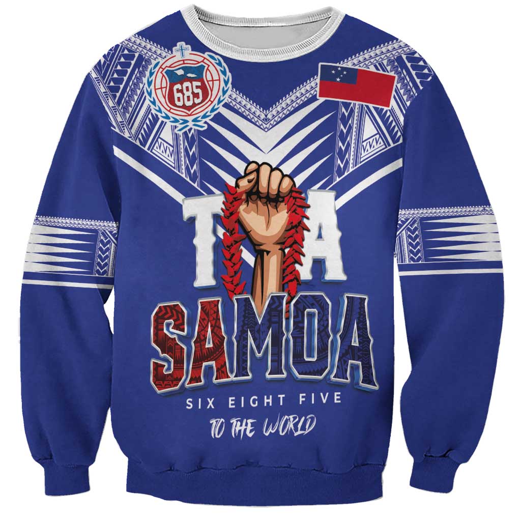 Toa Samoa Rugby Sweatshirt Six Eight Five to The World