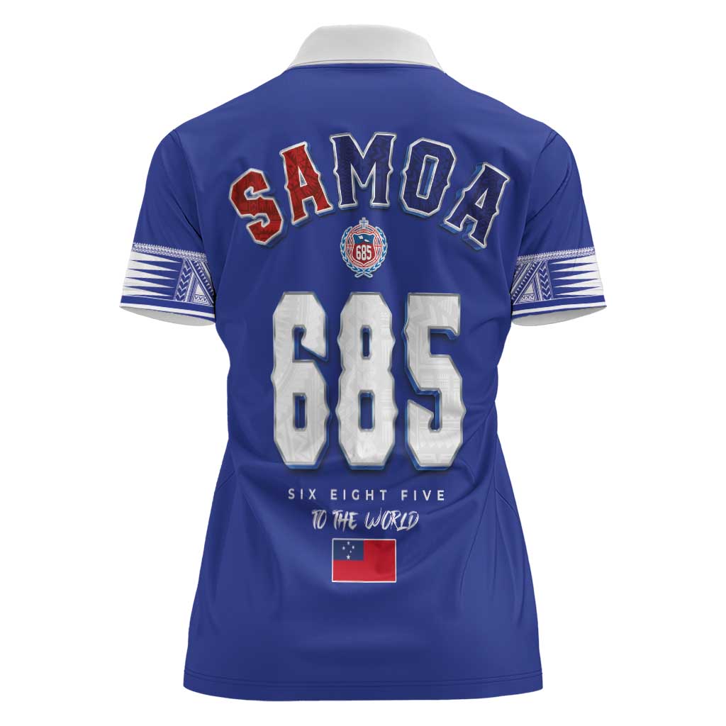 Toa Samoa Rugby Women Polo Shirt Six Eight Five to The World