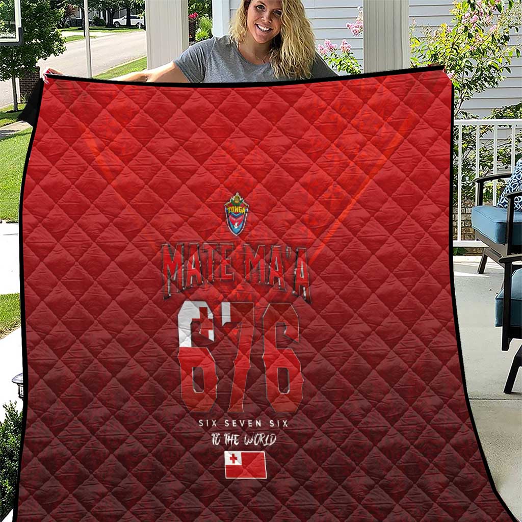 Mate Ma'a Tonga Rugby Quilt Six Seven Six to The World LT03 Red - Polynesian Pride