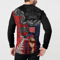 Aotearoa and Samoa Toitu Te Tiriti Button Sweatshirt Honour the Treaty - Te Tiriti Is Us