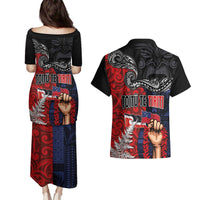 Aotearoa and Samoa Toitu Te Tiriti Couples Matching Puletasi and Hawaiian Shirt Honour the Treaty - Te Tiriti Is Us