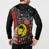 Aotearoa and Australia Toitu Te Tiriti Button Sweatshirt Honour the Treaty - Te Tiriti Is Us