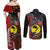Aotearoa and Australia Toitu Te Tiriti Couples Matching Off Shoulder Maxi Dress and Long Sleeve Button Shirt Honour the Treaty - Te Tiriti Is Us
