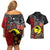 Aotearoa and Australia Toitu Te Tiriti Couples Matching Off Shoulder Short Dress and Hawaiian Shirt Honour the Treaty - Te Tiriti Is Us