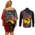Aotearoa and Australia Toitu Te Tiriti Couples Matching Off Shoulder Short Dress and Long Sleeve Button Shirt Honour the Treaty - Te Tiriti Is Us