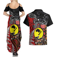 Aotearoa and Australia Toitu Te Tiriti Couples Matching Summer Maxi Dress and Hawaiian Shirt Honour the Treaty - Te Tiriti Is Us