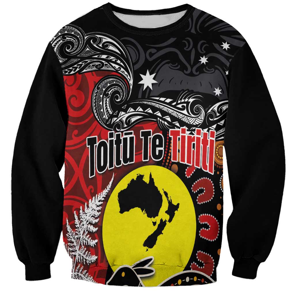 Aotearoa and Australia Toitu Te Tiriti Sweatshirt Honour the Treaty - Te Tiriti Is Us