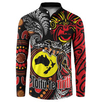 Aotearoa and Australia Toitu Te Tiriti Button Sweatshirt Honour the Treaty - Stand Together Stand Stronger
