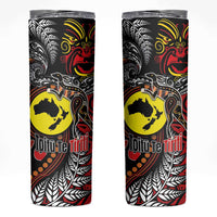Aotearoa and Australia Toitu Te Tiriti Skinny Tumbler Honour the Treaty - Stand Together Stand Stronger
