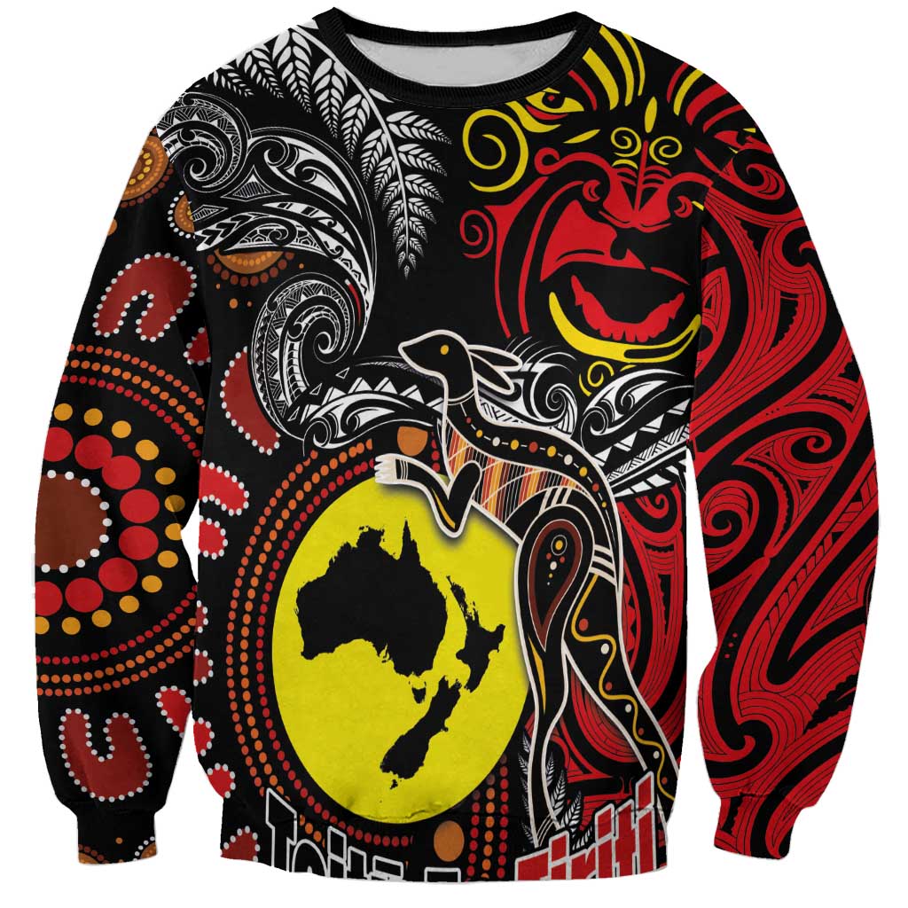 Aotearoa and Australia Toitu Te Tiriti Sweatshirt Honour the Treaty - Stand Together Stand Stronger