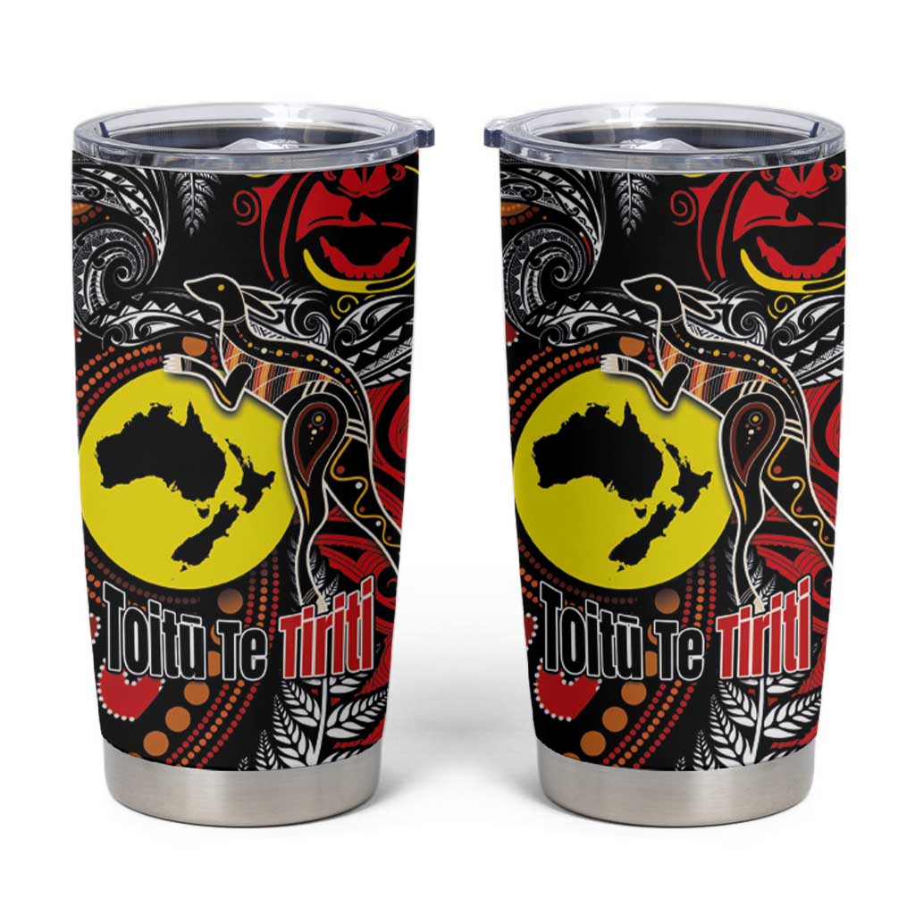 Aotearoa and Australia Toitu Te Tiriti Tumbler Cup Honour the Treaty - Stand Together Stand Stronger