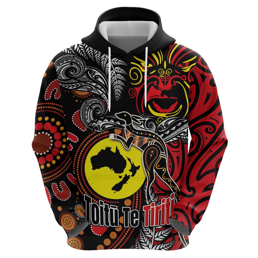 Aotearoa and Australia Toitu Te Tiriti Zip Hoodie Honour the Treaty - Stand Together Stand Stronger