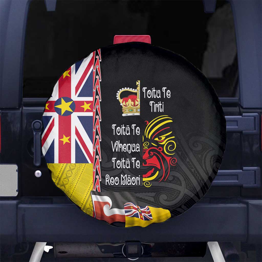 Aotearoa and Niue Toitu Te Tiriti Spare Tire Cover Honour the Treaty - Fight Together Stand Together