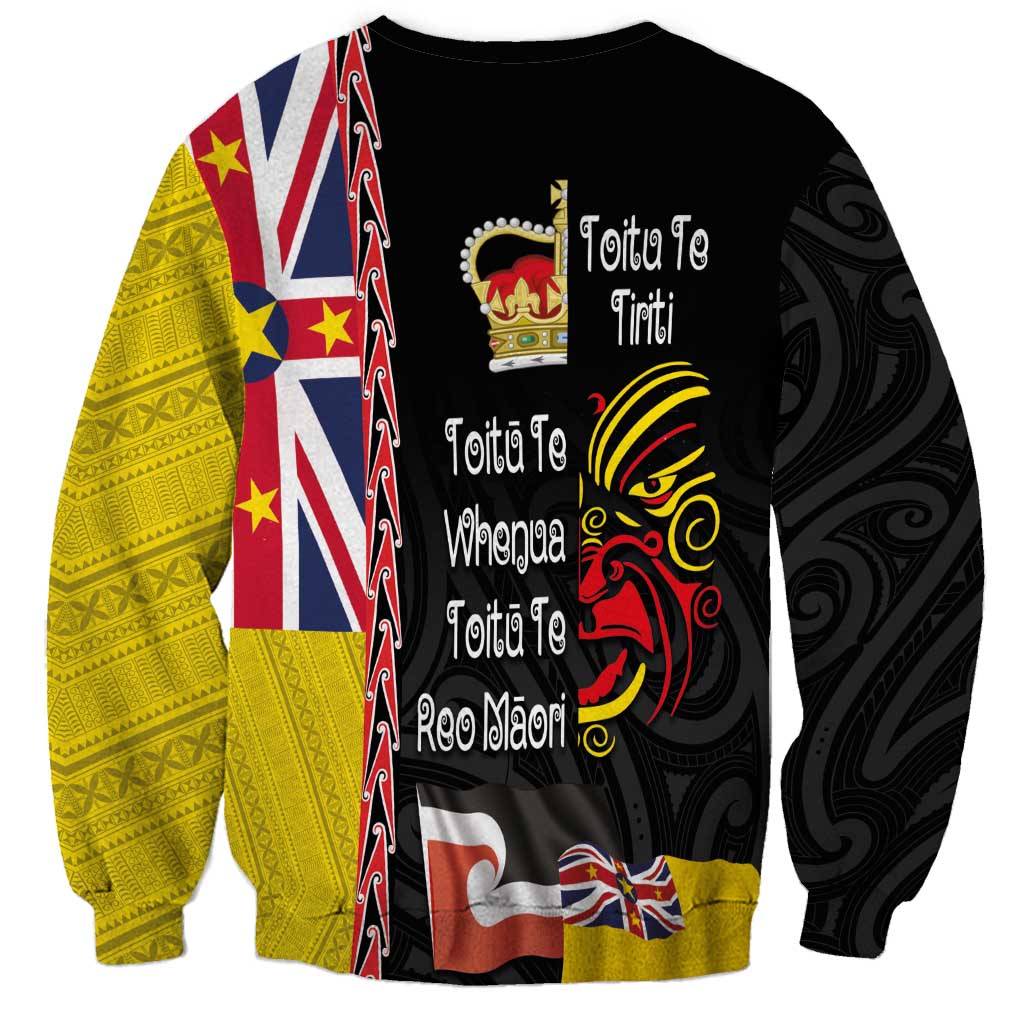 Aotearoa and Niue Toitu Te Tiriti Sweatshirt Honour the Treaty - Fight Together Stand Together