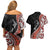 Aotearoa Maori Stylized Koru - Silver Ferns Couples Matching Off Shoulder Short Dress and Hawaiian Shirt
